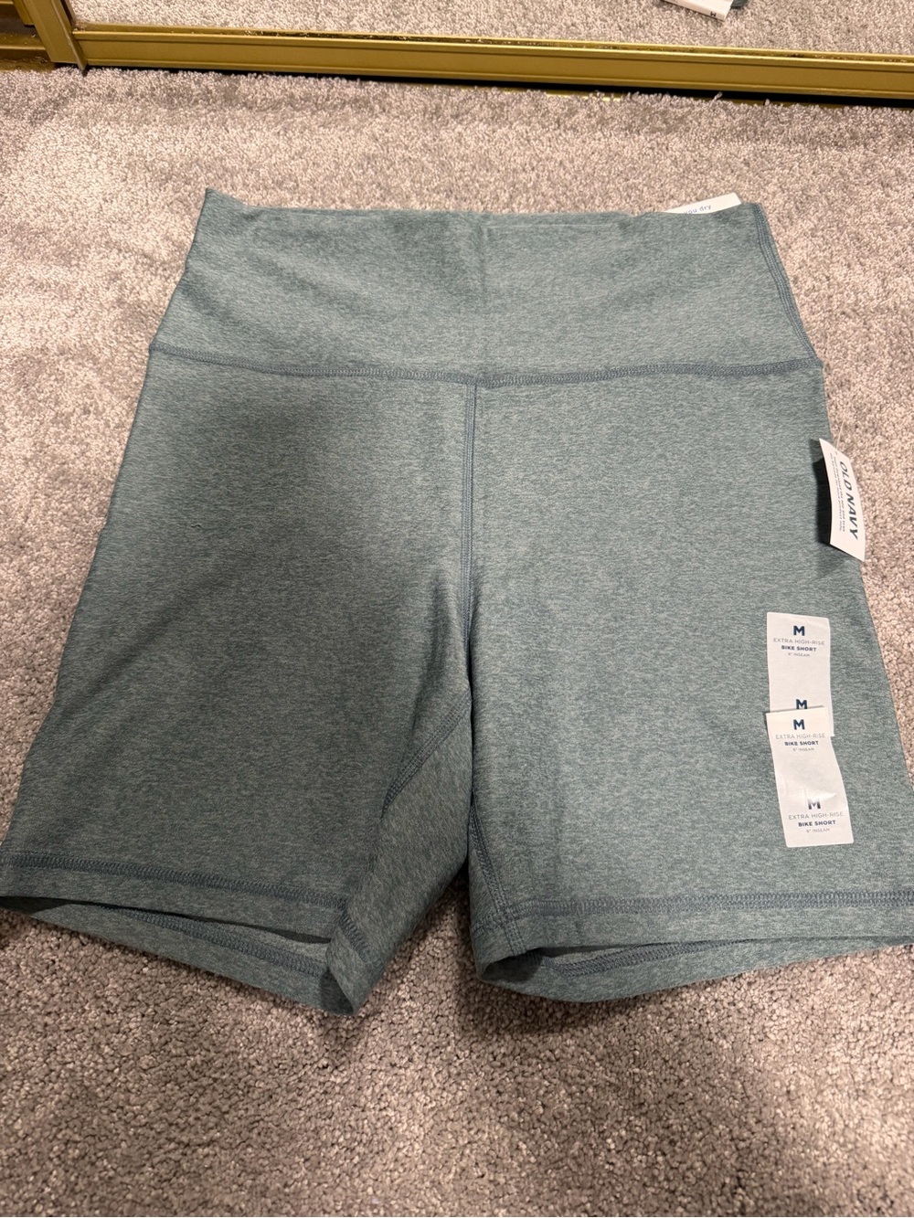 High-Waist Women’s Active Shorts - Sage Green, M